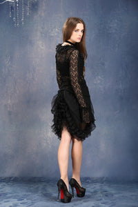 Multi-wear long dark skirt KW056 - Gothlolibeauty