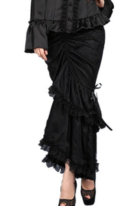 Multi-wear Packet hip long skirt KW061BK - Gothlolibeauty