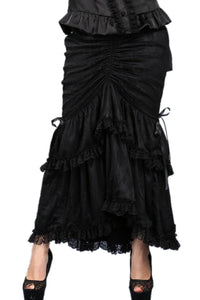 Multi-wear Packet hip long skirt KW061BK - Gothlolibeauty