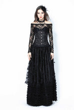 Load image into Gallery viewer, Gothic long skirt with budding flowers lace KW093 - Gothlolibeauty