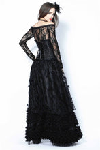 Load image into Gallery viewer, Gothic long skirt with budding flowers lace KW093 - Gothlolibeauty