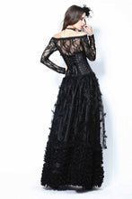 Load image into Gallery viewer, Gothic long skirt with budding flowers lace KW093 - Gothlolibeauty