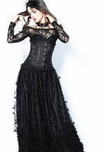 Load image into Gallery viewer, Gothic long skirt with budding flowers lace KW093 - Gothlolibeauty
