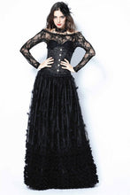Load image into Gallery viewer, Gothic long skirt with budding flowers lace KW093 - Gothlolibeauty