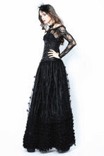 Load image into Gallery viewer, Gothic long skirt with budding flowers lace KW093 - Gothlolibeauty