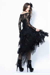 Halloween costumes Punk messy mesh and lace skirt KW106 - Gothlolibeauty