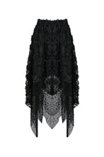 Load image into Gallery viewer, Punk disorderly flower and mesh skirt with irregular hem KW126 - Gothlolibeauty