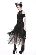 Load image into Gallery viewer, Punk disorderly flower and mesh skirt with irregular hem KW126 - Gothlolibeauty