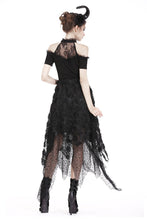 Load image into Gallery viewer, Punk disorderly flower and mesh skirt with irregular hem KW126 - Gothlolibeauty