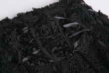 Load image into Gallery viewer, Punk disorderly flower and mesh skirt with irregular hem KW126 - Gothlolibeauty