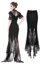 Load image into Gallery viewer, Gothic lace patterned swallow tail skirt with wrap up buttocks designs KW127 - Gothlolibeauty