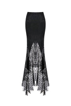 Load image into Gallery viewer, Gothic lace patterned swallow tail skirt with wrap up buttocks designs KW127 - Gothlolibeauty