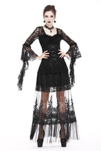 Load image into Gallery viewer, Gothic long skirt with flower hollow-out design KW128 - Gothlolibeauty