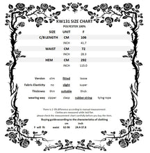Load image into Gallery viewer, Gothic A-line lacey velvet long skirt KW131