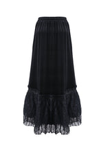 Load image into Gallery viewer, Gothic A-line lacey velvet long skirt KW131