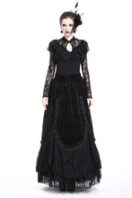 Load image into Gallery viewer, Gothic A-line lacey velvet long skirt KW131 - Gothlolibeauty
