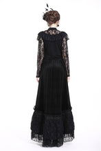 Load image into Gallery viewer, Gothic A-line lacey velvet long skirt KW131 - Gothlolibeauty