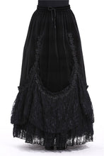 Load image into Gallery viewer, Gothic A-line lacey velvet long skirt KW131 - Gothlolibeauty