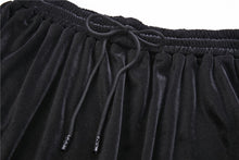 Load image into Gallery viewer, Gothic A-line lacey velvet long skirt KW131