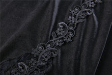 Load image into Gallery viewer, Gothic A-line lacey velvet long skirt KW131