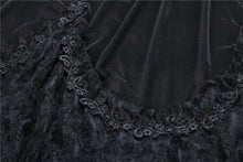 Load image into Gallery viewer, Gothic A-line lacey velvet long skirt KW131