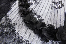 Load image into Gallery viewer, Gothic Black wave velvet lace maxi skirt KW133BK - Gothlolibeauty