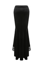 Load image into Gallery viewer, Gorgeous mermaid lacey velvet tight maxi skirt KW134 - Gothlolibeauty