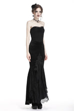 Load image into Gallery viewer, Gorgeous mermaid lacey velvet tight maxi skirt KW134 - Gothlolibeauty