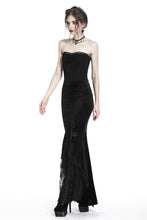 Load image into Gallery viewer, Gorgeous mermaid lacey velvet tight maxi skirt KW134 - Gothlolibeauty
