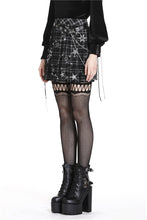 Load image into Gallery viewer, KW136 Pleated grid star mesh chain skirt