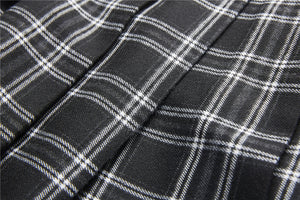 KW136 Pleated grid star mesh chain skirt
