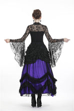 Load image into Gallery viewer, Gothic lace mesh satin long skirt KW139 - Gothlolibeauty