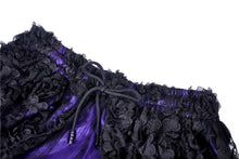 Load image into Gallery viewer, Gothic lace mesh satin long skirt KW139 - Gothlolibeauty