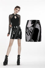 Load image into Gallery viewer, Punk rock shiny PU short skirt KW144 - Gothlolibeauty