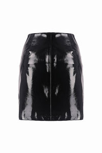 Punk rock shiny PU short skirt KW144 - Gothlolibeauty