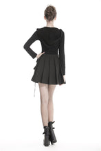 Load image into Gallery viewer, Black casual punk pleated short skirt with bag side KW152 - Gothlolibeauty