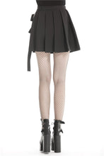 Load image into Gallery viewer, Black casual punk pleated short skirt with bag side KW152 - Gothlolibeauty