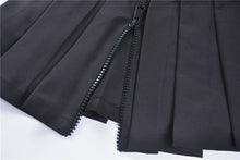 Load image into Gallery viewer, Black casual punk pleated short skirt with bag side KW152 - Gothlolibeauty