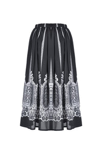 Gothic lolita Black and white skirt  KW153 - Gothlolibeauty