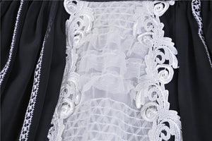 Gothic lolita Black and white skirt  KW153 - Gothlolibeauty