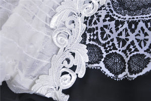 Gothic lolita Black and white skirt  KW153 - Gothlolibeauty