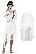 Load image into Gallery viewer, Punk Whiteite irregular lace cocktail skirt KW159 - Gothlolibeauty
