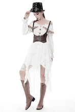 Load image into Gallery viewer, Punk Whiteite irregular lace cocktail skirt KW159 - Gothlolibeauty
