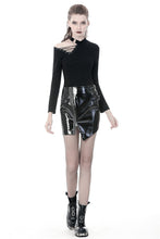 Load image into Gallery viewer, Punk shinning irregular PU short skirt KW160 - Gothlolibeauty