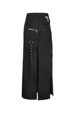 Load image into Gallery viewer, Punk sexy slit irregular long skirt KW161 - Gothlolibeauty
