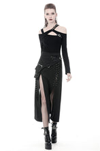Load image into Gallery viewer, Punk sexy slit irregular long skirt KW161 - Gothlolibeauty