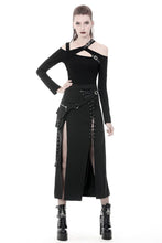 Load image into Gallery viewer, Punk sexy slit irregular long skirt KW161 - Gothlolibeauty
