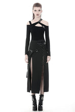 Load image into Gallery viewer, Punk sexy slit irregular long skirt KW161 - Gothlolibeauty