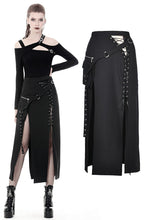 Load image into Gallery viewer, Punk sexy slit irregular long skirt KW161 - Gothlolibeauty
