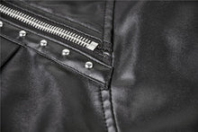 Load image into Gallery viewer, Punk PU leather zippered irregular midi skirt KW164 - Gothlolibeauty